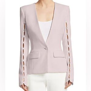 Jonathan Simkhai Stapled Crepe Blazer, Petal color, Size 4